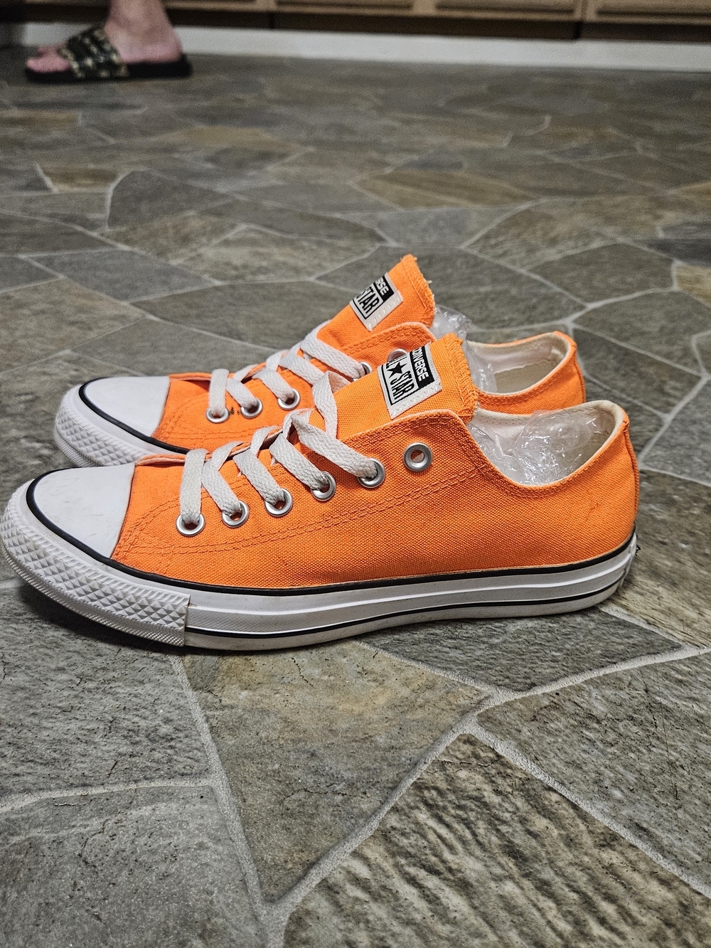 Converse NEON Orange Low Top Sneakers - Picture 4 of 9